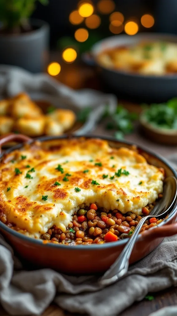 Hearty Cauliflower Shepherd A hearty Cauliflower Shepherd's Pie