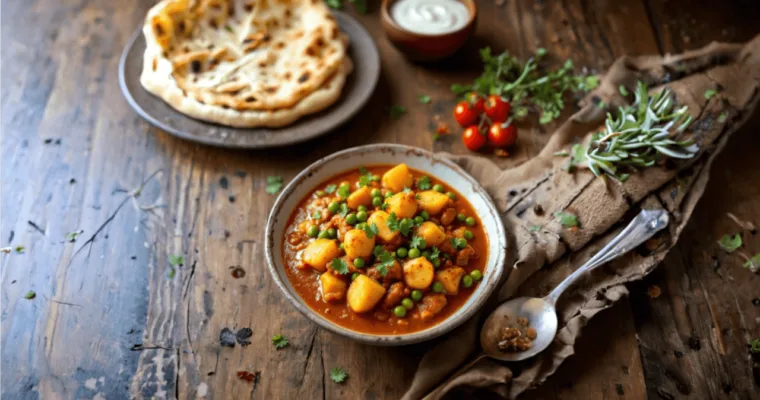 Aloo Matar, Spicy Potato and Pea Curry