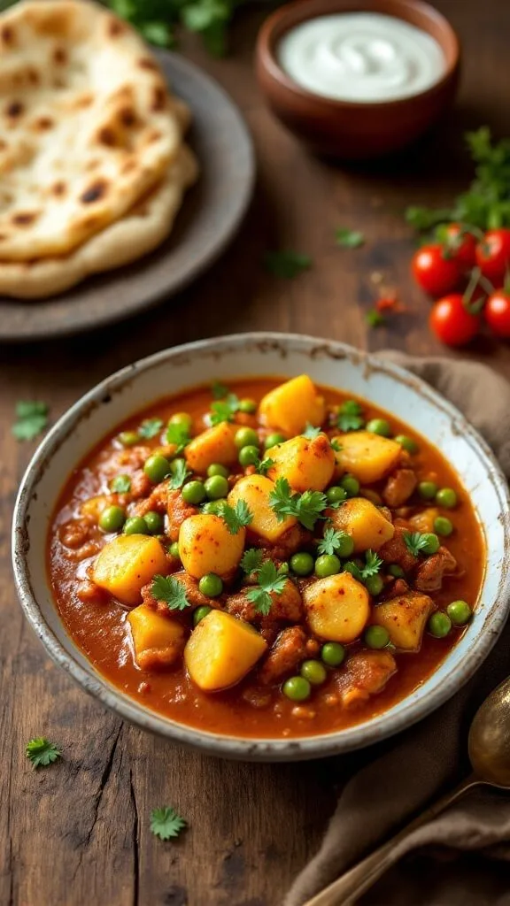 Aloo Matar, Spicy Potato and Pea Curry