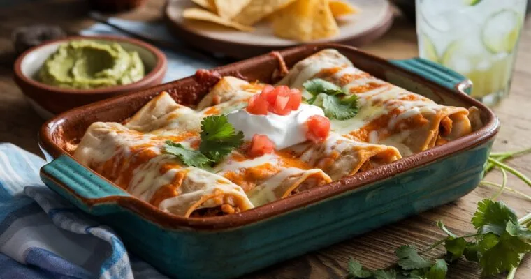 Cheesy Chicken Enchiladas Featured