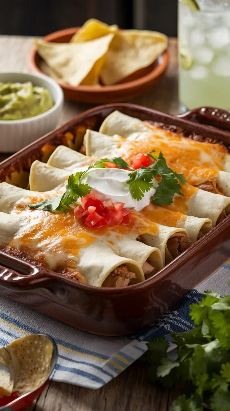 Cheesy Chicken Enchiladas Portrait