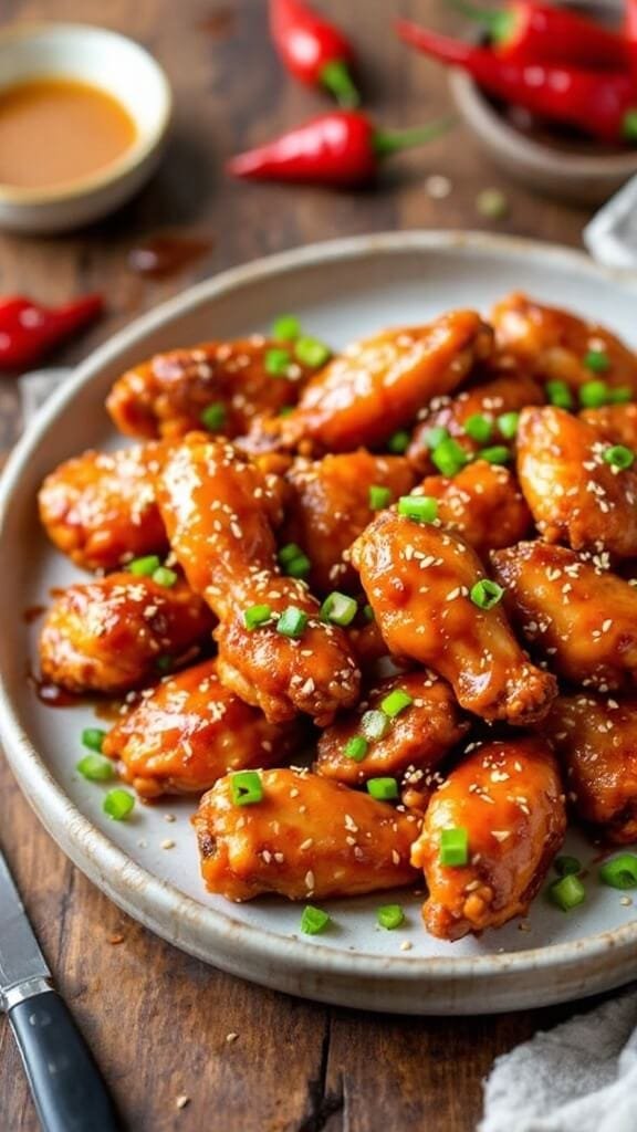 Delicious Honey Sriracha Glazed Chicken Wings