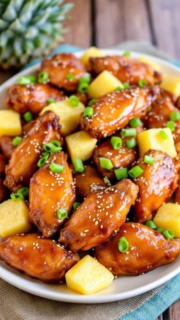 Delicious Teriyaki Pineapple Chicken Wings