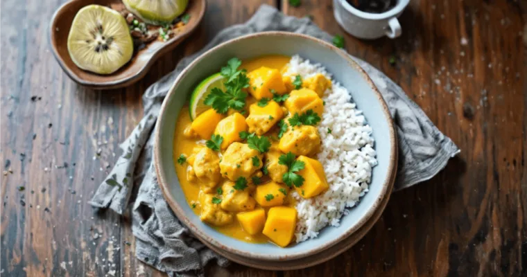 Delicious Mango Coconut Chicken Curry