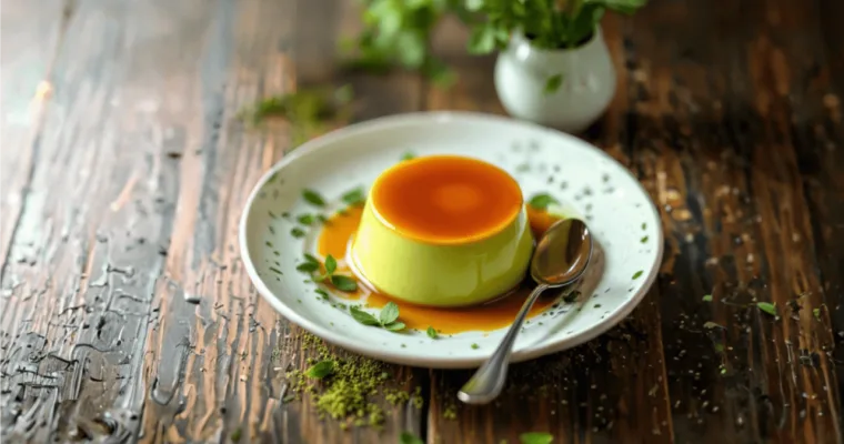Indulgent Matcha Green Tea Flan