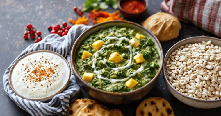 Creamy, spicy, sag paneer