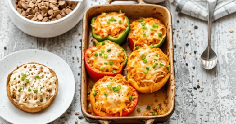 Buffalo Chicken Stuffed Peppers