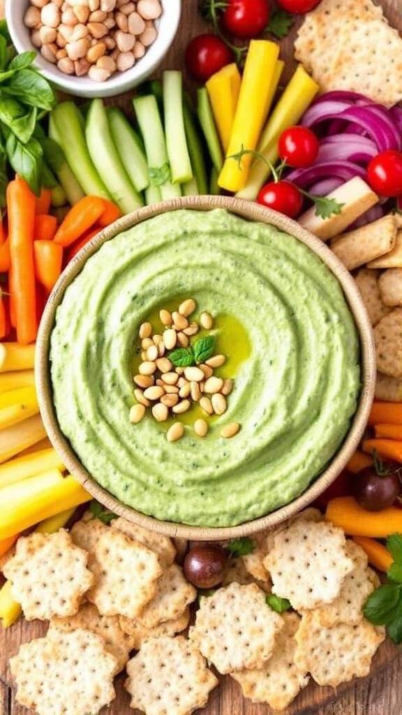 Delicious Creamy Basil Pesto Dip