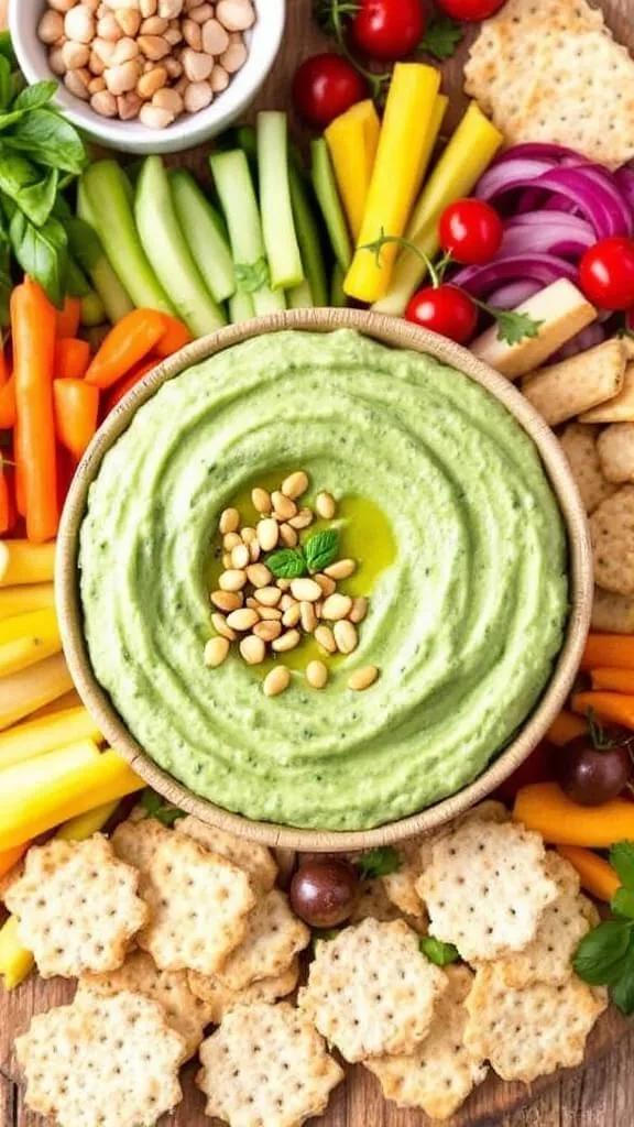Delicious Creamy Basil Pesto Dip