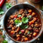 Fantastic Poblano, Pork, and Quinoa Chili