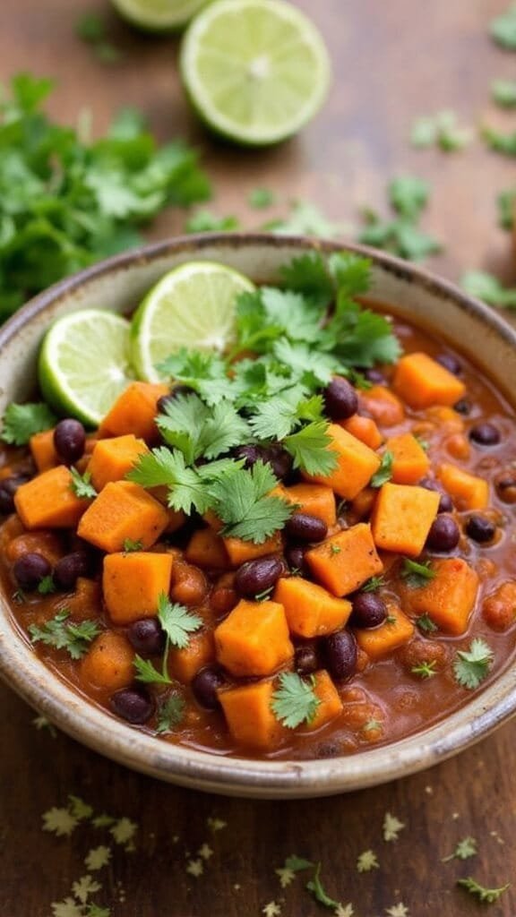 Delicious Sweet Potato and Black Bean Chili