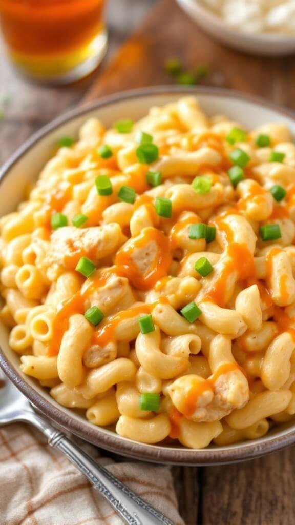 Deliciously Spicy Buffalo Chicken Mac and Cheese
