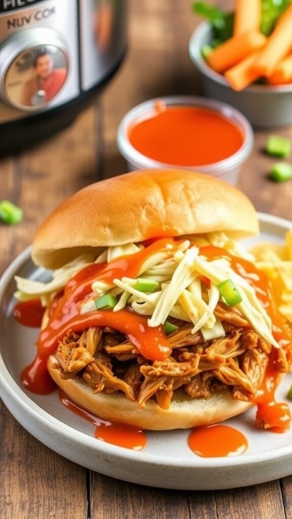 Easy and Flavorful Slow Cooker Buffalo Pulled Pork