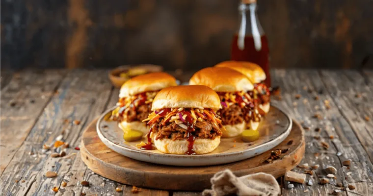 Pulled Pork Sliders with Cola BBQ Sauce