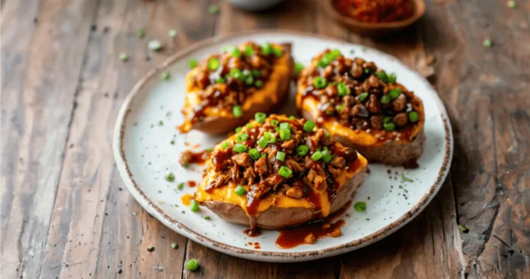 Delicious Pulled Pork Stuffed Sweet Potatoes