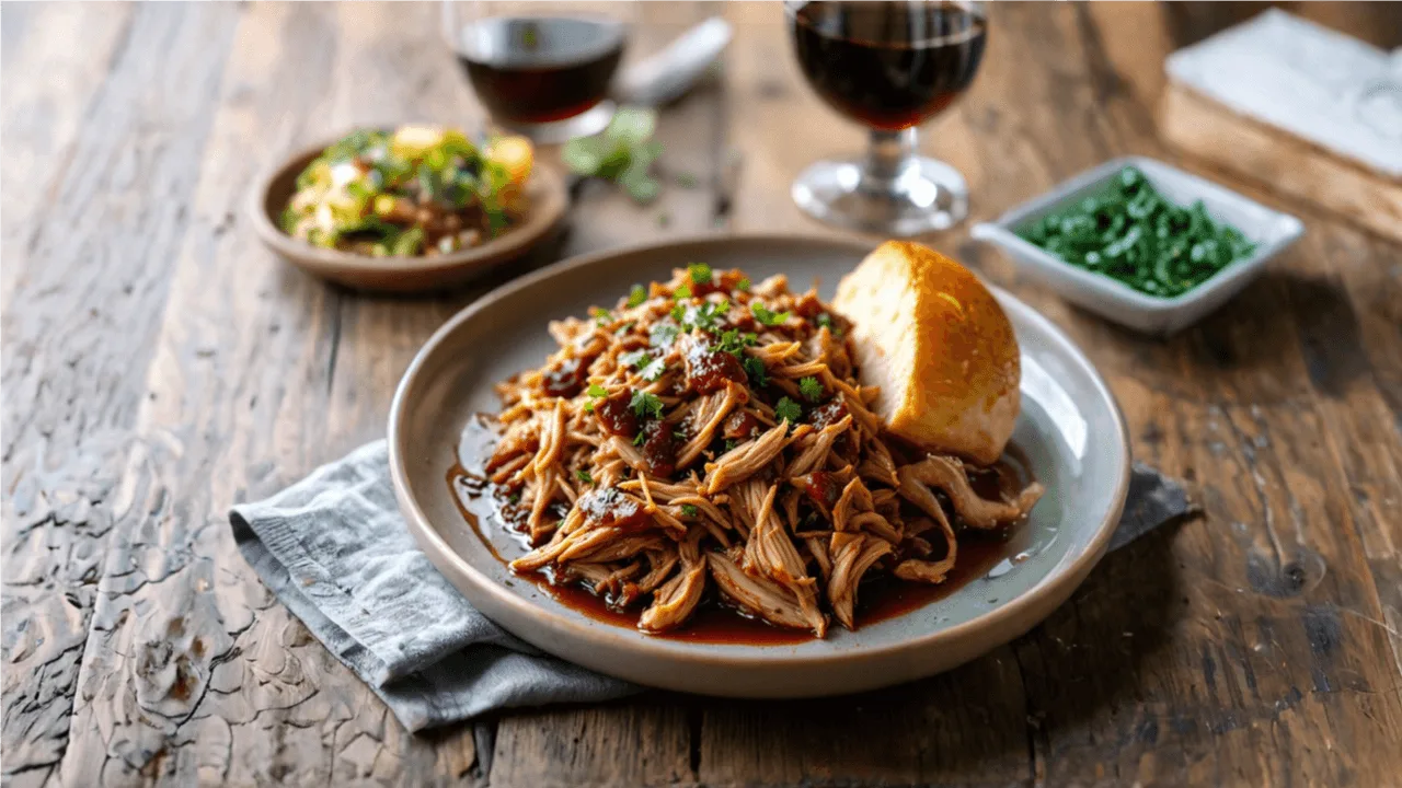 Slow Cooker Red Wine Pulled Pork