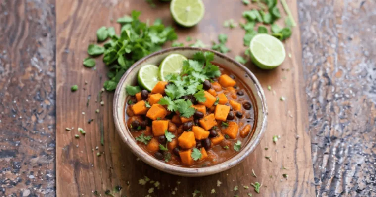 Delicious Sweet Potato and Black Bean Chili