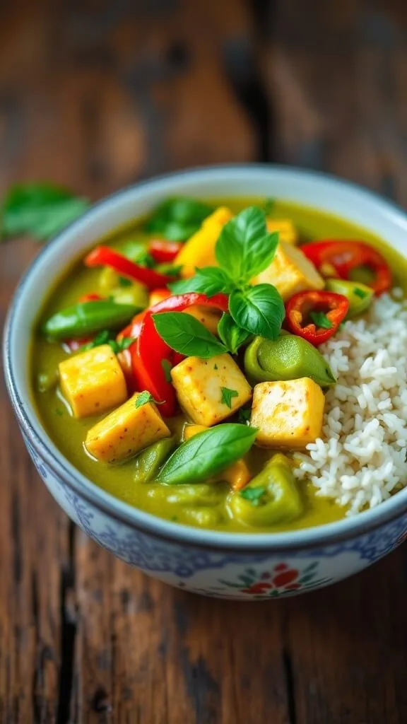 Deliciously Spicy Thai Green Curry with Tofu
