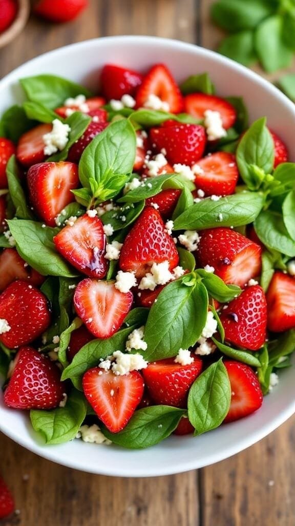 A Perfect Summer Salad with Strawberry and Basil