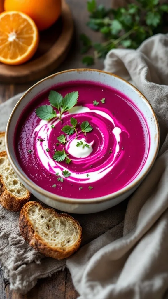 Vibrant Beetroot & Orange Soup – A Sweet and Tangy Delight!