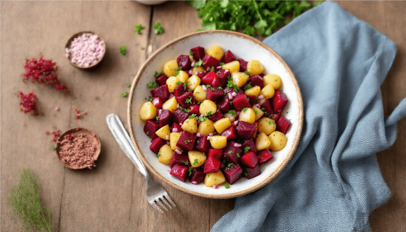 Vibrant Beet and Potato Salad – A Colorful, Nutrient-Packed Side Dish!