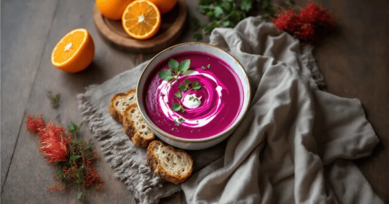 Vibrant Beetroot & Orange Soup – A Sweet and Tangy Delight!