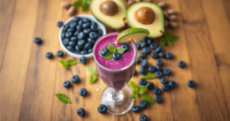 The Perfect Blueberry Avocado Smoothie