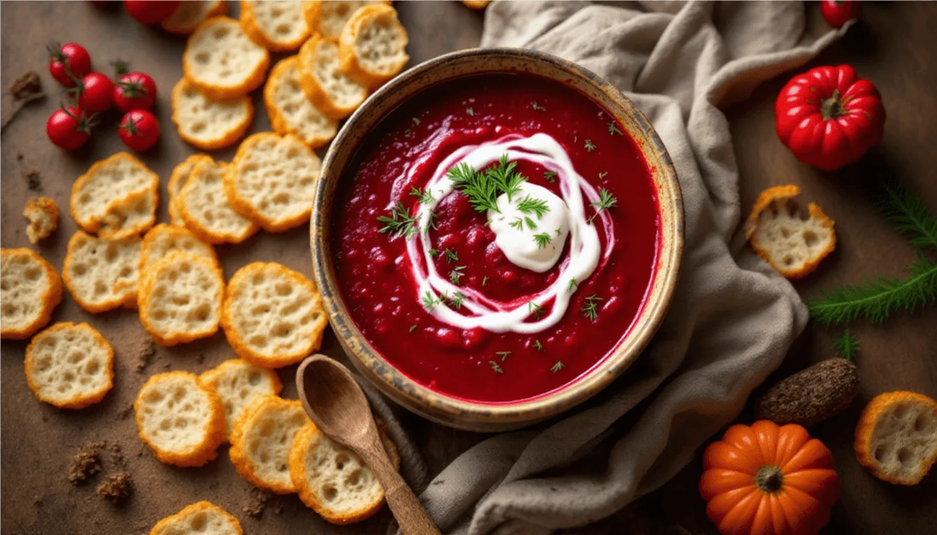 Classic Ukrainian Borscht: A Vibrant Beet Soup