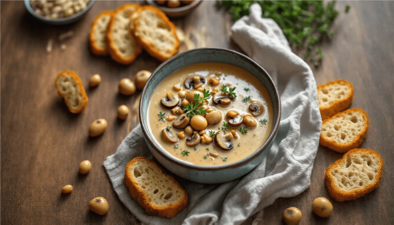 Creamy Chestnut & Mushroom Soup – A Cozy Autumn Delight