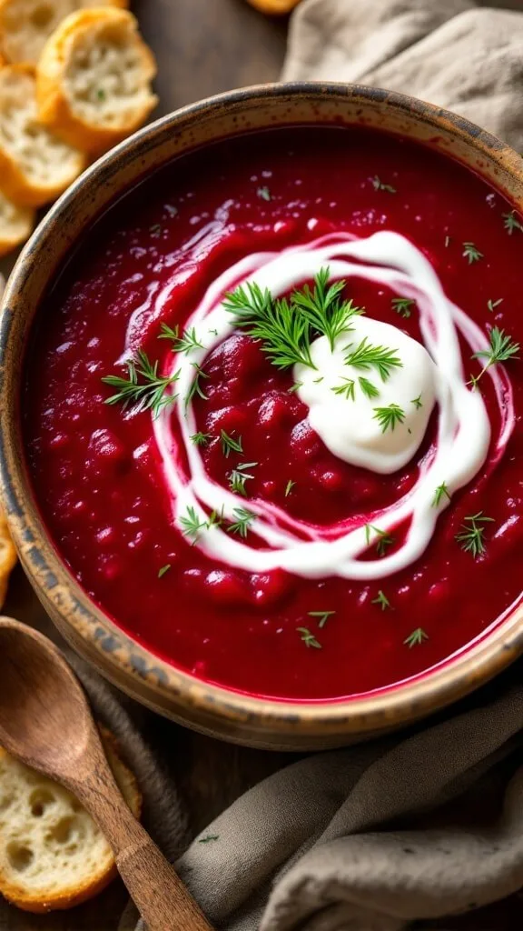 Classic Hot Beet Borscht Recipe