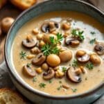 Creamy Chestnut and Mushroom Soup