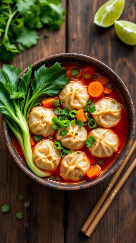 Deliciously Spicy Dumpling Soup Recipe