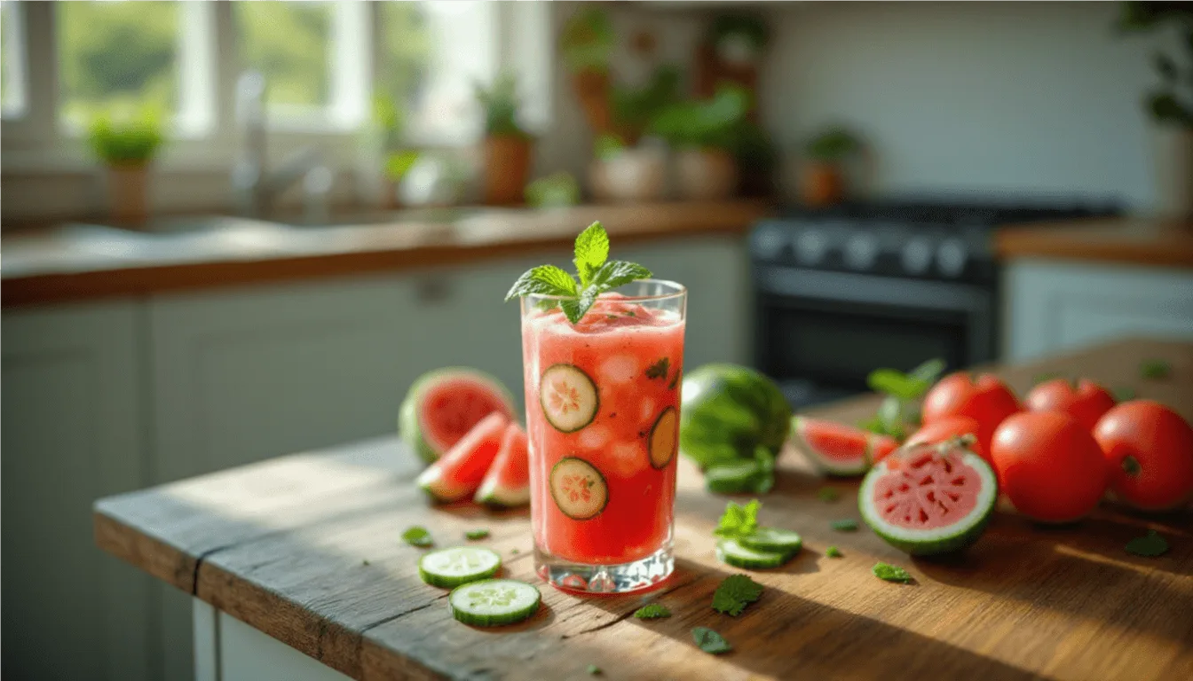Spicy Cucumber Watermelon Smoothie: A Refreshing & Fiery Twist