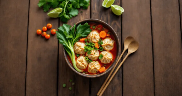 Deliciously Spicy Dumpling Soup Recipe