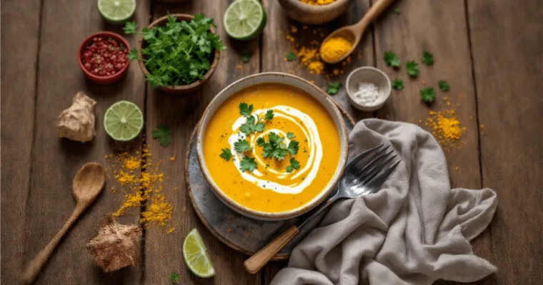 Golden Turmeric & Coconut Lentil Soup