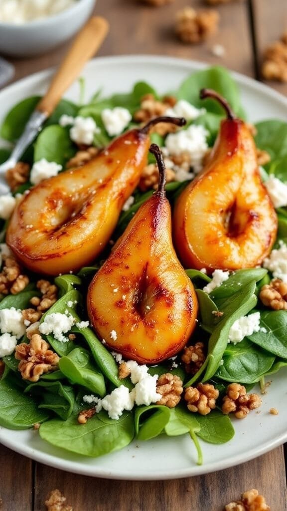 Miso-Roasted Pear Salad