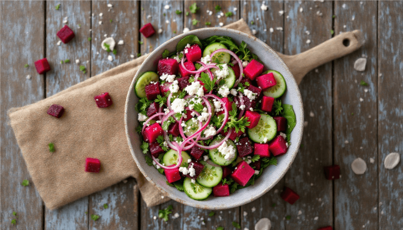 Refreshing Cucumber and Beetroot Salad: A Vibrant Summer Delight