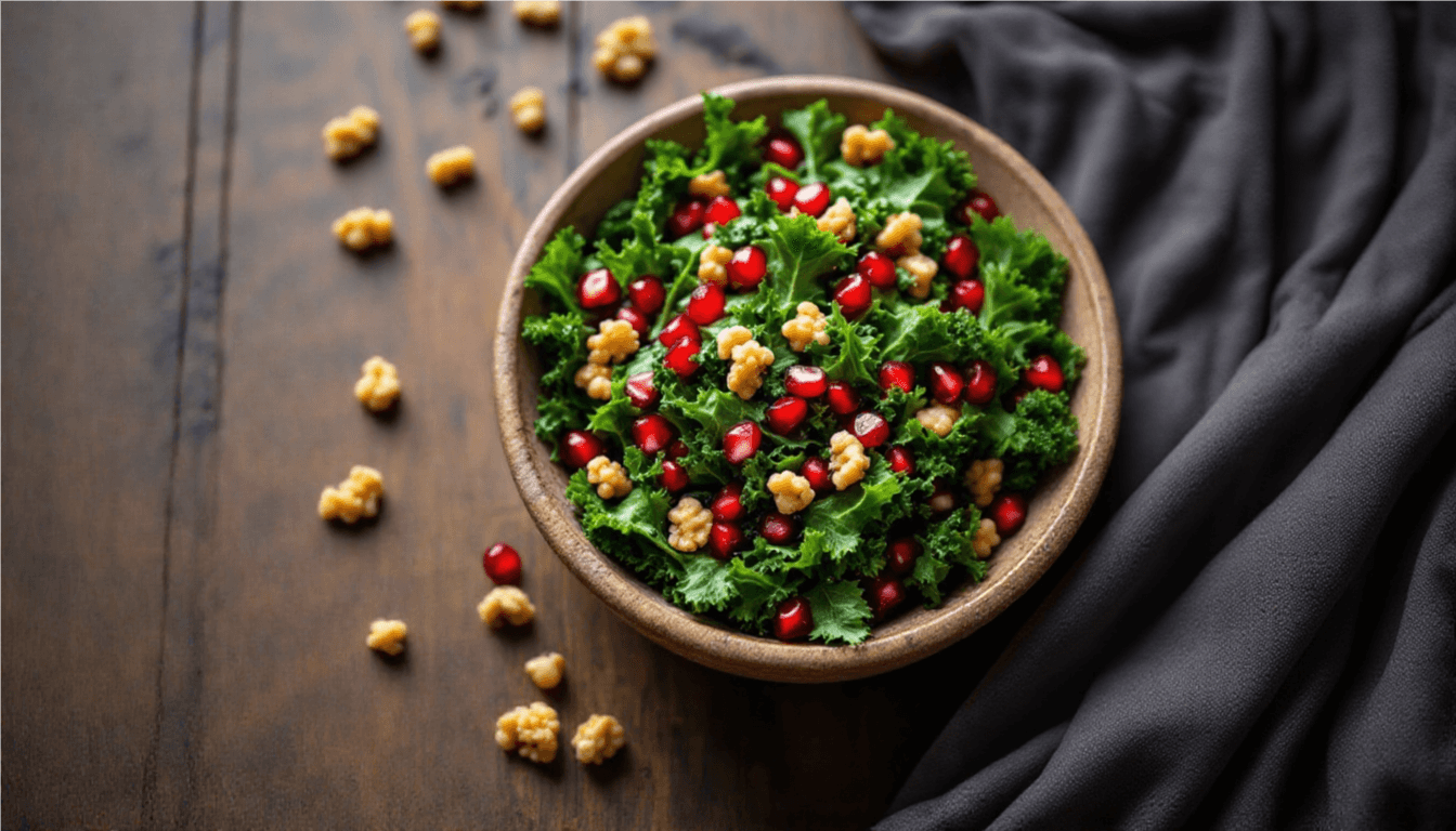 Bright & Bold Kale and Pomegranate Salad
