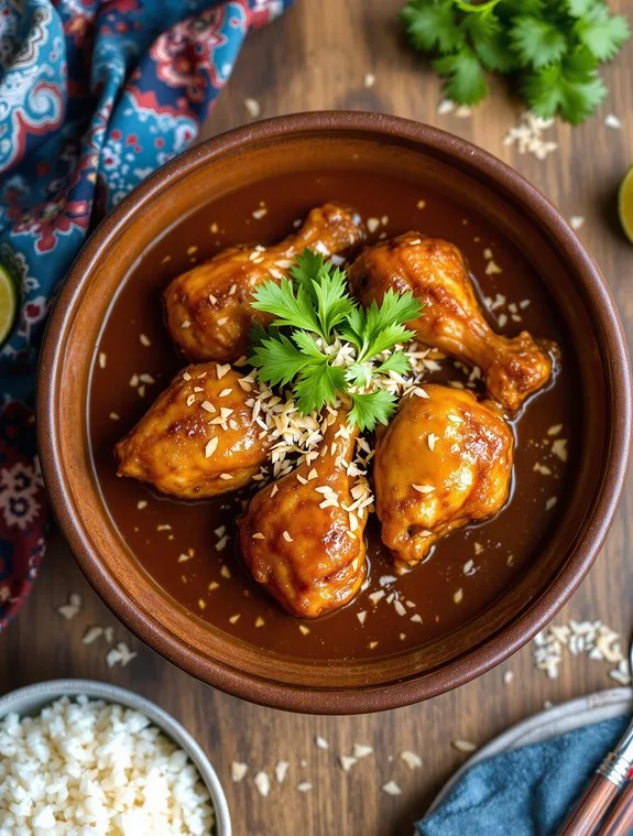 aromatic malaysian rendang chicken