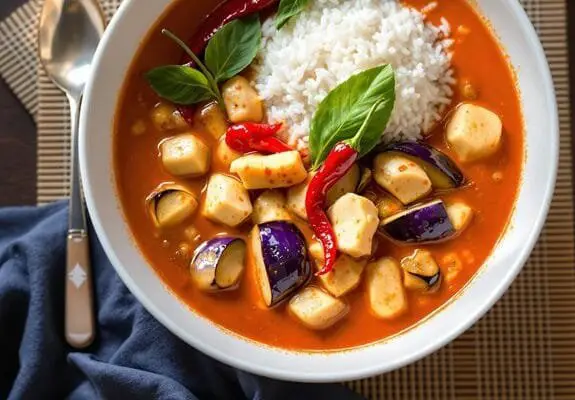 Aromatic Thai Red Curry With Tender Eggplant Recipe