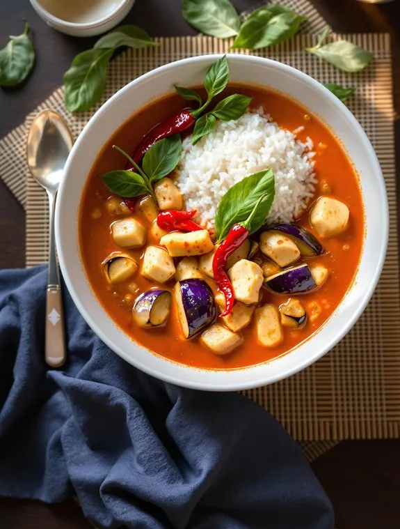 Aromatic Thai Red Curry With Tender Eggplant Recipe