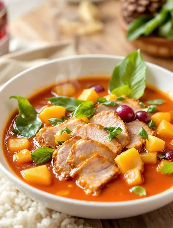 aromatic thai red duck curry