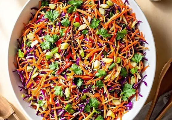 Crunchy Asian Slaw Recipe With Maple-Sesame Magic