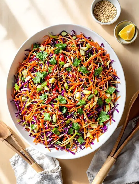 Crunchy Asian Slaw Recipe With Maple-Sesame Magic