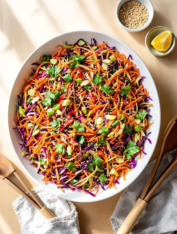 Crunchy Asian Slaw Recipe With Maple-Sesame Magic