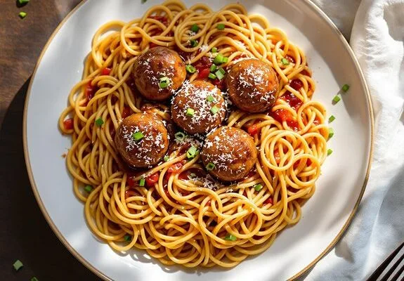 asian spaghetti meatballs recipe