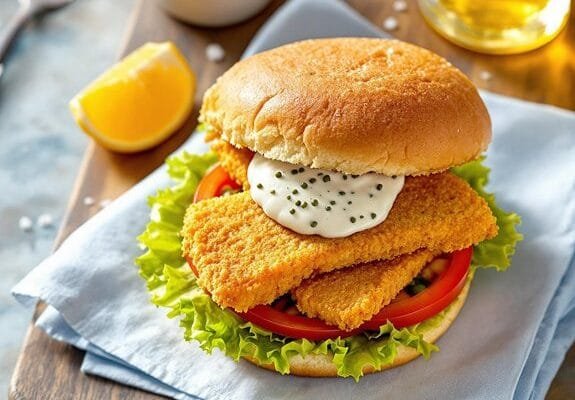 Golden Crispy Fish Sandwich Recipe: Beer-Battered Perfection