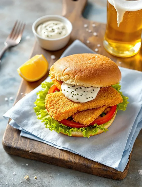 Golden Crispy Fish Sandwich Recipe: Beer-Battered Perfection