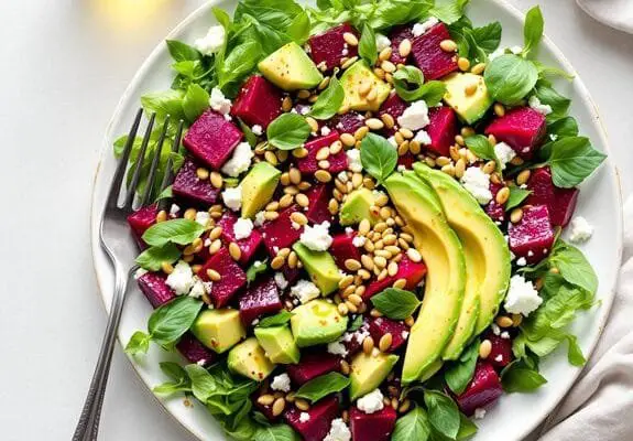 Beet & Creamy Avocado Salad Recipe
