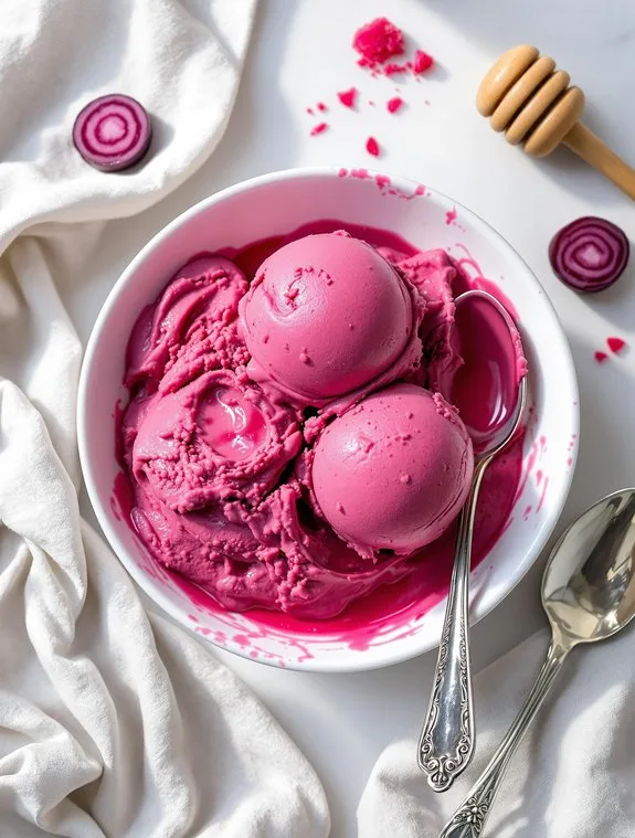 Sweet & Earthy Rosy Beet Ice Cream Recipe